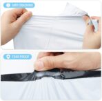 Fuxury Poly Mailers 10x13 Inch 100 Pack,Shipping Bags for Clothing,Strong Adhesive Mailing Envelopes,Heavy Duty Self Seal Plastic Postal Return Package Bags for Books Accessories Business,White - Image 5