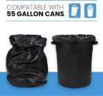 ToughBag 55 Gallon Trash Bags, 55-60 Gallon Trash Bags Heavy Duty (50 COUNT) - Large Black Trash Can Liners, 50-60 Gal for Contractors, Commercial, and Lawn - Made in USA - Image 4
