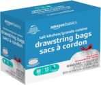 Amazon Basics Ultra-Force Tall Kitchen Drawstring Trash Bags, Classic Clean Scented, 13 Gallon, 80 Count with Odor Control - Image 3