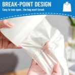 Small Trash Bags 4 Gallon, 100 Count Small Garbage Bag Bathroom White Mini Trash Bag Trash Can Liners Unscented Small Garbage Bags for Bathroom Can - Image 4