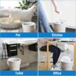 Small Trash Bags 4 Gallon, 100 Count Small Garbage Bag Bathroom White Mini Trash Bag Trash Can Liners Unscented Small Garbage Bags for Bathroom Can - Image 7