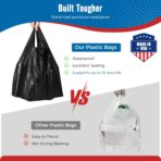 Fuxury 500 Count Plastic T-shirt Bags Black 11.5" x 6.5" x 21", Grocery, Trash, Take Out, To Go, Restaurants, Retail Shopping Bags in Bulk for Small Business (Made in USA) - Image 4