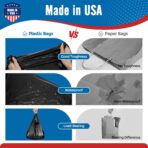 Fuxury 500 Count Plastic T-shirt Bags Black 11.5" x 6.5" x 21", Grocery, Trash, Take Out, To Go, Restaurants, Retail Shopping Bags in Bulk for Small Business (Made in USA) - Image 6