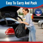 Fuxury 500 Count Plastic T-shirt Bags Black 11.5" x 6.5" x 21", Grocery, Trash, Take Out, To Go, Restaurants, Retail Shopping Bags in Bulk for Small Business (Made in USA) - Image 9