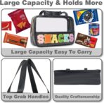 Snack Bags Chenille Letter Clear Makeup Bag Snacks Bags for Travel, Clear Snack Pouch, Preppy Cosmetic Bag, Sunscreen Bag, Travel Toiletry Pouches Cosmetic Pouch for Women and Girls - Image 3