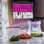 Ziploc Quart Food Storage Bags, Stay Open Design with Stand-Up Bottom, Easy to Fill, 80 Count - Image 4