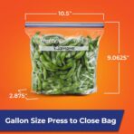 Hefty Press to Close Plastic Freezer Bags, Gallon Size, 20 Count - Image 8