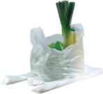 [50 Count] White HDPE T Shirt Bags with Handles – Heavy Duty 26 Micron (≈1 Mil) 11" x 6" x 21" (1/6 BBL) – Recyclable Takeout & Grocery Carryout Bags for Restaurants, Food Trucks, Bakeries & Retail - Image 7