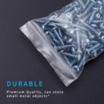 Small Plastic Bags, 300 PCS Mini Baggies, 3 Assorted Sizes, Transparent Jewelry Bag Reclosable, Clear Bag, Resealable Poly Bags for Pill, Beads, Screws, Packaging - Image 6