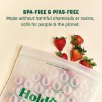 HoldOn HoldOn Zipseal Gallon Bags - Compostable, PFOA-Free, BPA-Free, Food-Safe Zip Seal Food Storage Bags/Freezer-Safe Gallon Bags With Secure Seal for Home & Travel (2-pack, 50 bags total) - Image 6