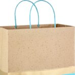 Hallmark 13" Large Paper Gift Bags (Pack of 6 - Turquoise & Kraft) for Birthdays, Easter, Weddings, Mother's Day, Baby Showers, Bridal Showers or Any Occasion - Image 5