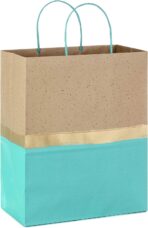 Hallmark 13" Large Paper Gift Bags (Pack of 6 - Turquoise & Kraft) for Birthdays, Easter, Weddings, Mother's Day, Baby Showers, Bridal Showers or Any Occasion - Image 7