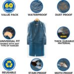 60-Pack Dry Cleaning Bags for Clothes 40-Inch Long - Clear Plastic Garment Bags for Hanging Clothes, Dry Cleaner Plastic Clothing Cover for Suits, Coat, Shirt, & Pants - Image 4