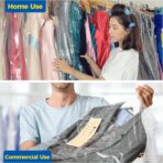 60-Pack Dry Cleaning Bags for Clothes 40-Inch Long - Clear Plastic Garment Bags for Hanging Clothes, Dry Cleaner Plastic Clothing Cover for Suits, Coat, Shirt, & Pants - Image 10