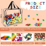 6 Packs Large Toy Storage Bags with Labels, Reusable Clear PVC Board Game Storage, Travel Waterproof Organizer Bags with Zipper for Building Blocks, Puzzle, Kids Books - Image 3