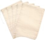 Tayfremn 100Pcs Cotton Drawstring Bags, Reusable Muslin Bag Natural Cotton Bags with Drawstring Produce Bags Bulk Gift Bag Jewelry Pouch for Party Wedding Home Storage(4 by 6 Inches) - Image 4