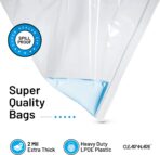 12 Large Storage Bags With Zipper Top - 5 Gallon Bags 18" x 24", Extra Large Plastic for Clothes, Travel, Moving, Large Reusable freezer bags, BPA-Free, 2-mil Thick - Image 5