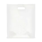 Purple Q Crafts Plastic Bag with Die Cut Handle Bag 15"x18" White Plastic Merchandise Bags 100 Pack for Retail, Gifts, Trade Show and More - Image 3