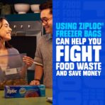 Ziploc Quart Food Storage Freezer Bags, Stand-Up Bottom, Easy to Fill, 60 Count (Packaging May Vary) - Image 7