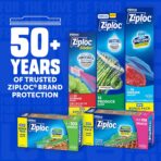 Ziploc Quart Food Storage Freezer Bags, Stand-Up Bottom, Easy to Fill, 60 Count (Packaging May Vary) - Image 9