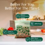 Cleanomic Compostable* Quart Size Food Storage Bags (25 Eco Zip) Freezer and Leak Proof, Also Available Gallon, Snack and Sandwich Size Bags - Image 6