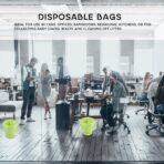 Thick Disposable Garbage Bags 100Pcs Biodegradable Plastic Trash Bags Green 45X50Cm Flat Mouth for Home Kitchen Bathroom Use - Image 5