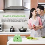 Thick Disposable Garbage Bags 100Pcs Biodegradable Plastic Trash Bags Green 45X50Cm Flat Mouth for Home Kitchen Bathroom Use - Image 8