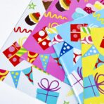 SUNCOLOR Birthday Party Favor Bags, 32 Pack Goodie Bags with Handles, 9.8 x6.7 inches, Pink Blue Yellow White Gift Bags for Kids Parties, Celebrations - Image 8