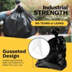 ToughBag 55 Gallon Contractor Trash Bags, 2 Mil Thick (30 Count) - Heavy Duty Drum Liners, Industrial & Commercial Black Garbage Bags - Made in USA - Image 5