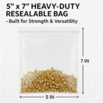 uGems 5 x 7 Inch 6 Mil 48 Count Heavy Duty Clear Reclosable Plastic Bags for Jewelry, Crafts, and Small Item Organization - Image 3