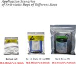 36Pcs 3.15 * 5.12/3.94 * 5.91/5.91 * 7.87 inches ESD Bags,Anti Static Bags,Translucent Antistatic Bag for SSD HDD,for Varieties of Electronic Device Hand Drive - Image 3