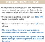 BAGAIL 4 Set/6 Set/8 Set Compression Packing Cubes Travel Accessories Expandable Packing Organizers (Half Mesh, 6-Black) - Image 9