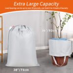 Polecasa Extra Heavy Duty Large Laundry Bag with Sturdy Handles and Drawstring Closure, 28 x 36 inches Storage Bag for Basket, College, Dorm, Travel, Silver - Image 4