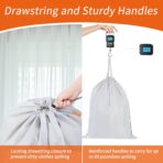 Polecasa Extra Heavy Duty Large Laundry Bag with Sturdy Handles and Drawstring Closure, 28 x 36 inches Storage Bag for Basket, College, Dorm, Travel, Silver - Image 5