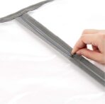 Amazon Basics Zippered PEVA Garment Bag, Dust Cover for Clothing Protection, Translucent White, 5-Pack - Image 4