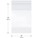 Plymor 6" x 9" (Pack of 100), 4 Mil with White-Block Heavy Duty Zipper Reclosable Plastic Bags - Image 3