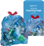 Amazon Basics Blue Recycling Trash Bags, Unscented, 13 Gallon, 60 count (Pack of 2) - Image 3