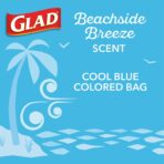 Glad Small Trash Bags 4 Gallon, Febreze Beachside Breeze Garbage Bags, Odor Resistant with Drawstring, 80 Count - Image 5