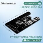 YoYoRain Black Thank you T shirt bag, Grocery shopping bag Reusable and Disposable Supermarket Bag 11''x6''x21'' 100PCS - Image 4