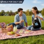 YoYoRain 100 Count Plastic Bags - Black T Shirt Bags with Handle for Retail Shopping and Supermarket Use - Image 6