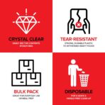 Clear Fold Top Sandwich Bags 800 Count, Bulk Disposable Plastic Sandwich Bags with Fold and Close Design for Every Day Use, Fold Over Bags for Chefs, Restaurants, or Caterers, Stock Your Home - Image 5