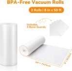 Wevac Vacuum Sealer Bags 8x50 Rolls 2 pack for Food Saver, Seal a Meal, Weston. Commercial Grade, BPA Free, Heavy Duty, Great for vac storage, Meal Prep or Sous Vide - Image 3
