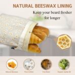 2 Pack Beeswax Bread Bags for Homemade Bread with Zipper, Large 13x17'' Reusable Beeswax Sourdough Bread Storage Bag, Keep Loaves Fresh Longer, Freezer Safe & Airtight, Natural, Zero Waste - Image 4
