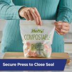 Hefty Compostable Press-To-Close​ Quart 40 Count - Image 3