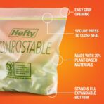 Hefty Compostable Press-To-Close​ Quart 40 Count - Image 4