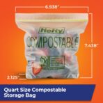 Hefty Compostable Press-To-Close​ Quart 40 Count - Image 6
