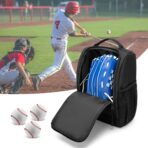 Single Baseball Glove Case, Baseball Glove Holder for Softball & Baseball Glove, Black Baseball Glove Bag with Multiple Storage Pockets - Image 8