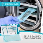 200 7.5 X 13 Self Sealing Sterilization Pouches - Autoclave Sterilizer Bags Pouch for Sterilizing Dental Medical Instruments and Cleaning Tools - Latex-Free, Color Changin Indicator by PlastCare USA - Image 3