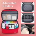Mancro Dual Layers Medicine Organizer Bag, Pill Bottle Organizer Storage with Lockable Zipper, Medication Travel Bag for Pills, Vitamins, Medical Supplies for Home Storage, Travel - Image 4