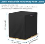 Pallet Cover, Waterproof Heavy Duty Pallet Covers Fits Large Pallets Up to 53" x 53" x 75", Fade Resistant Cargo Turnover Cover With Zipper - Image 4